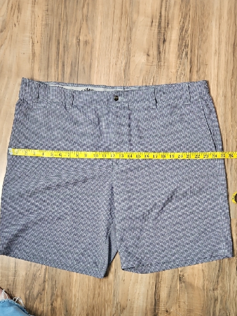 Callaway Men's Charcoal Gray Micro-Check Performance Golf Shorts - Picture 4 of 9